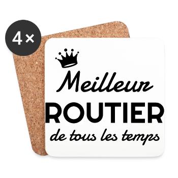 Routier / Chauffeur Poids-lourd / Camion / - Dessous de verre (lot de 4) - blanc - Devant