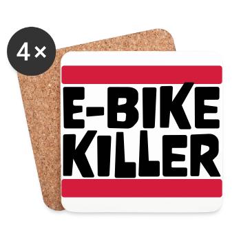 E BIKE KILLER - Untersetzer (4er-Set) - Weiß - Vorne