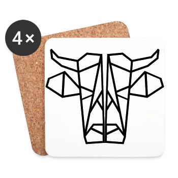 bull - Coasters (set of 4) - white - Front