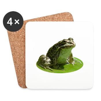 Frosch - Untersetzer (4er-Set) - Weiß - Vorne