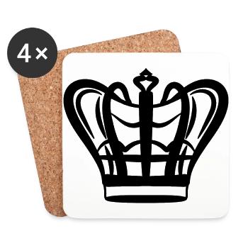 Crown - Coasters (set of 4) - white - Front