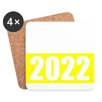 malle 2022 - Dessous de verre (lot de 4) - blanc - Devant