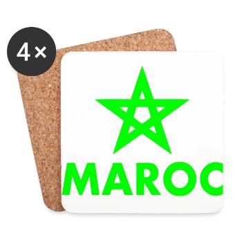 Maroc - Dessous de verre (lot de 4) - blanc - Devant