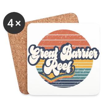Great Barrier Reef - Coasters (set of 4) - white - Front