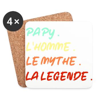 Paypy,the man,the myth,the legend - Coasters (set of 4) - white - Front