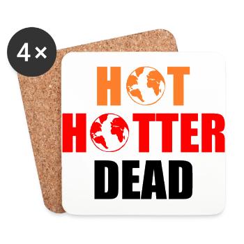 Hot hotter dead - Dessous de verre (lot de 4) - blanc - Devant
