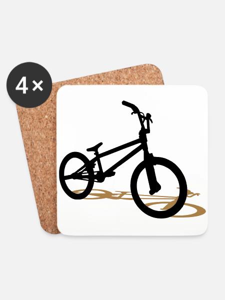 bmx bicycle - Coasters (set of 4) - white