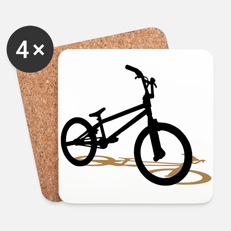 BMX - Untersetzer (4er-Set) - Weiß