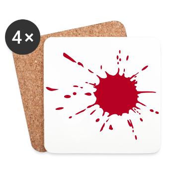Blut - Untersetzer (4er-Set) - Weiß - Vorne