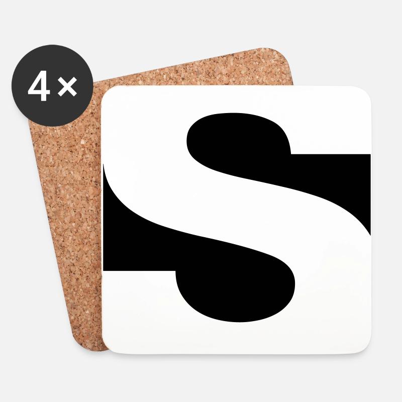 negative s - Untersetzer (4er-Set) - Weiß