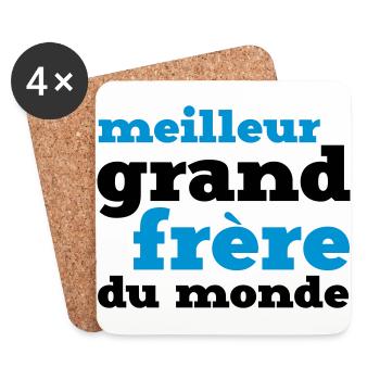 meilleur grand frère du monde - Dessous de verre (lot de 4) - blanc - Devant