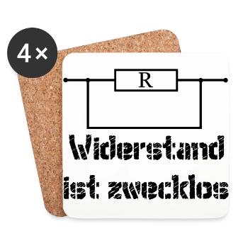 Widerstand ist zwecklos - Untersetzer (4er-Set) - Weiß - Vorne