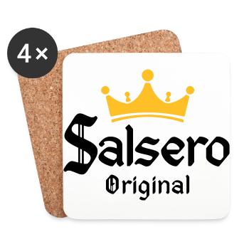 Salsero Original - Salsa Dance Fashion - Untersetzer (4er-Set) - Weiß - Vorne
