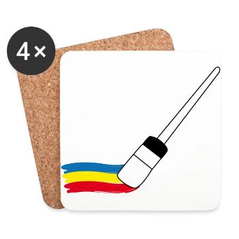 Maler | Lackierer | Malermeister | Anstreicher - Untersetzer (4er-Set) - Weiß - Vorne