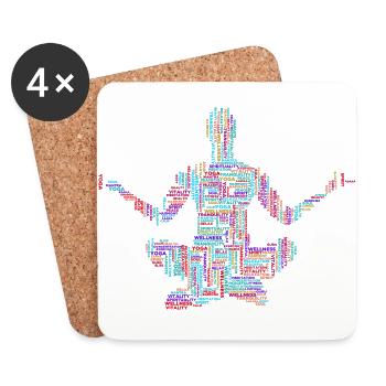 yoga - Coasters (set of 4) - white - Front