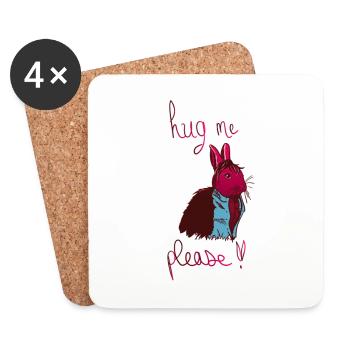 hug me - Untersetzer (4er-Set) - Weiß - Vorne