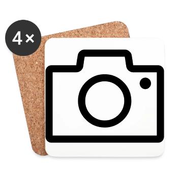 Camera - Coasters (set of 4) - white - Front