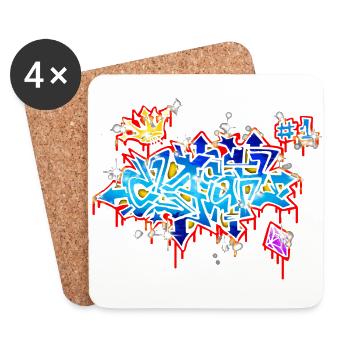 CLASHZEWA.png - Dessous de verre (lot de 4) - blanc - Devant