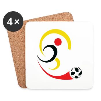 Soccer Allemagne Allemagne - Dessous de verre (lot de 4) - blanc - Devant