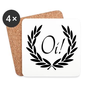 Oi! - Untersetzer (4er-Set) - Weiß - Vorne