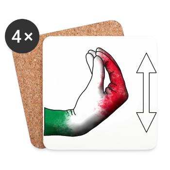 Anleitung Italienisch Hand - Untersetzer (4er-Set) - Weiß - Vorne