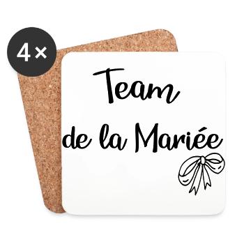 team de la marie e noeud - Dessous de verre (lot de 4) - blanc - Devant