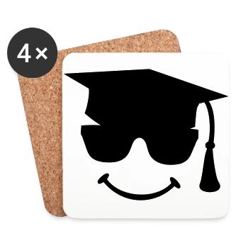 graduates PhD student Highschool Graduation Party - Coasters (set of 4) - white - Front
