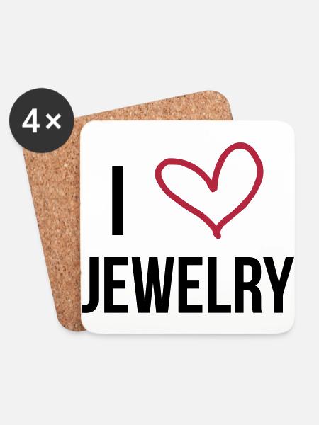 Jeweler / Jewel / Juwelier / Bijoutier / Diamond - Coasters (set of 4) - white