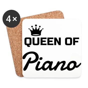 Klavier Piano Musik Musiker Musikerin - Untersetzer (4er-Set) - Weiß - Vorne