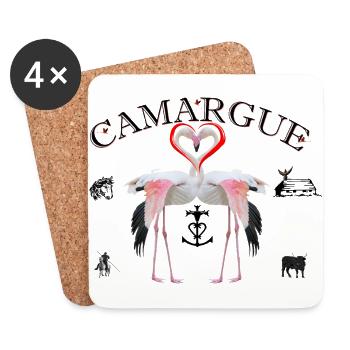 tshirt camargue - Dessous de verre (lot de 4) - blanc - Devant