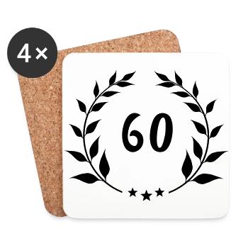 Milestone 60 - Coasters (set of 4) - white - Front