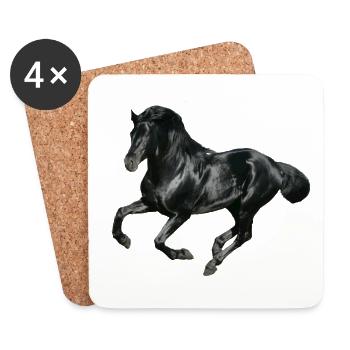 Pferd - Untersetzer (4er-Set) - Weiß - Vorne