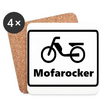 Mofarocker - Untersetzer (4er-Set) - Weiß - Vorne