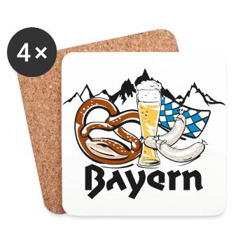 Bayern - Untersetzer (4er-Set) - Weiß - Vorne