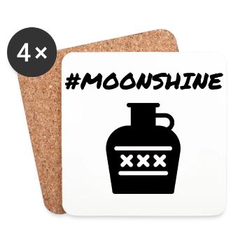 Moonshine Moonshiner alcohol whiskey whiskey - Coasters (set of 4) - white - Front