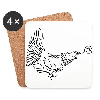 calm grouse - Untersetzer (4er-Set) - Weiß - Vorne