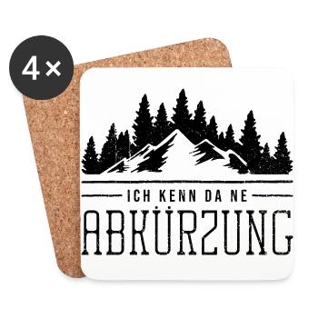 Ich Kenn Da Ne Abkürzung - Untersetzer (4er-Set) - Weiß - Vorne