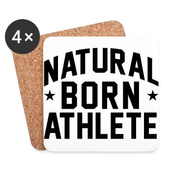 Natural Born Athlete - Untersetzer (4er-Set) - Weiß - Vorne