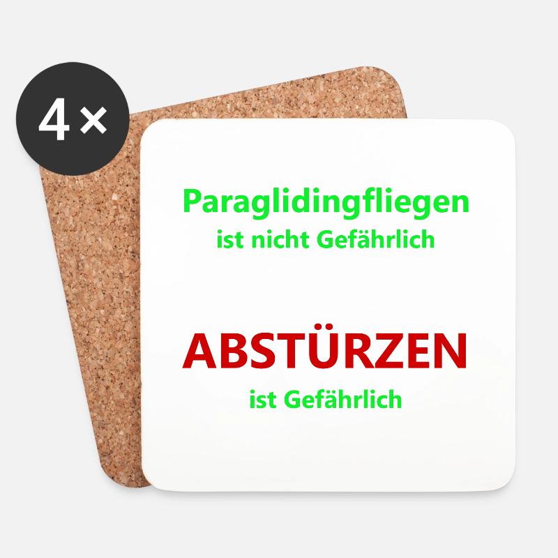 spruch 3 - Untersetzer (4er-Set) - Weiß