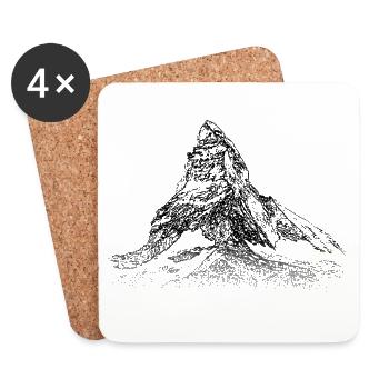 Around The World: Matterhorn - Zermatt - Coasters (set of 4) - white - Front