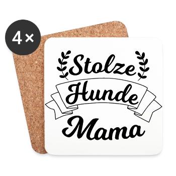 Stolze Hundemama - Untersetzer (4er-Set) - Weiß - Vorne