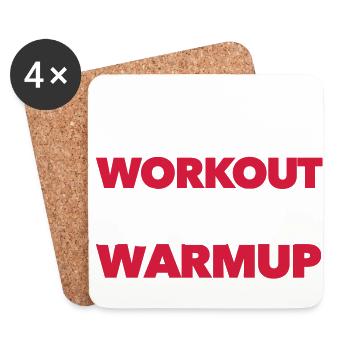 Votre séance d'entraînement est mon warm-up - motivation de remise en forme - Dessous de verre (lot de 4) - blanc - Devant