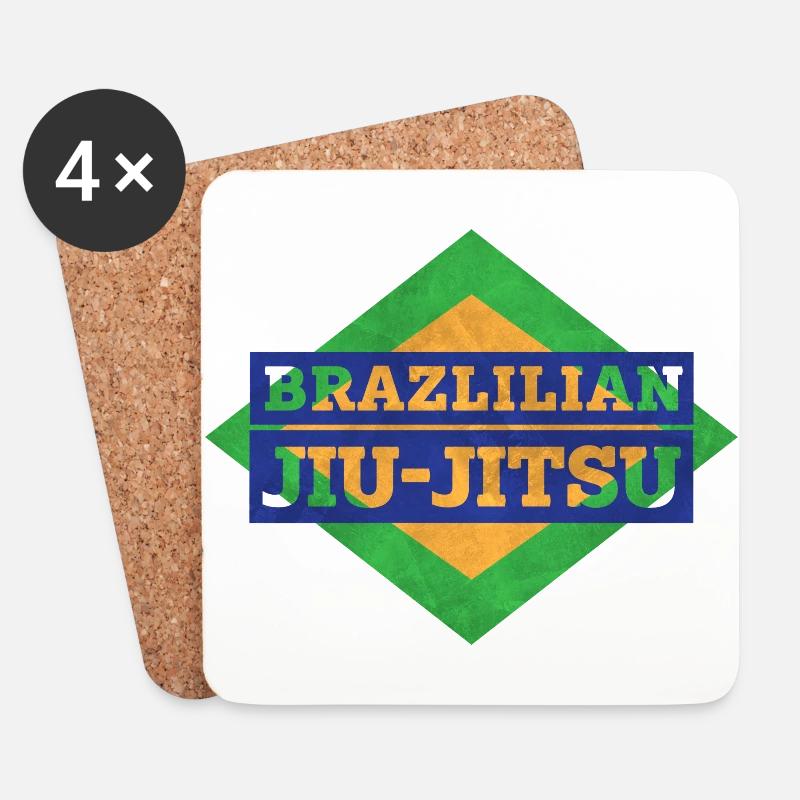 Brazlilian Jiu-Jitsu - Untersetzer (4er-Set) - Weiß