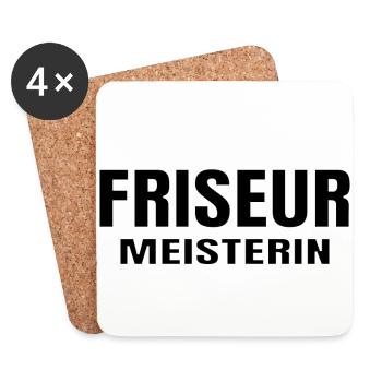 Friseur Friseurin Hairdresser Hair Stylist Haare - Untersetzer (4er-Set) - Weiß - Vorne