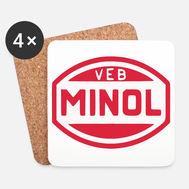 VEB Minol - Untersetzer (4er-Set) - Weiß