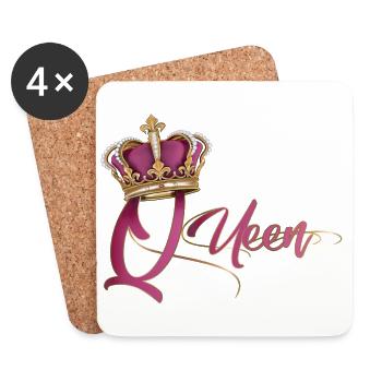 THE QUEEN - Coasters (set of 4) - white - Front