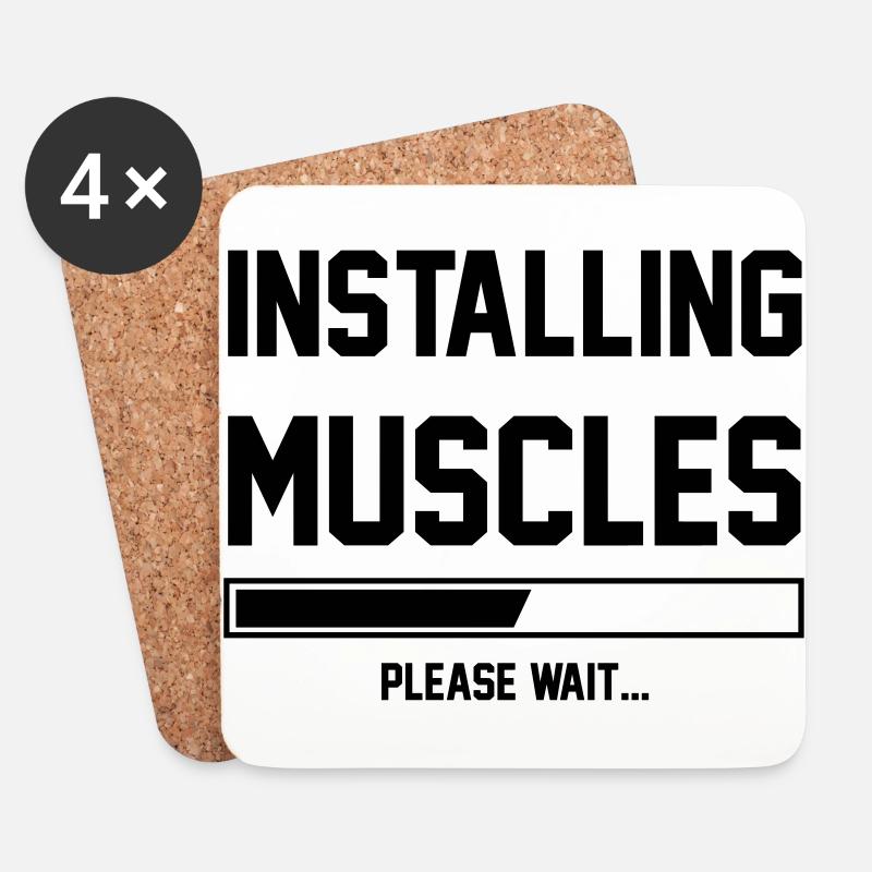 Muscles - Untersetzer (4er-Set) - Weiß