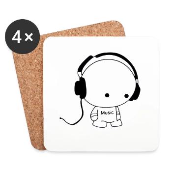 Music Men - Coasters (set of 4) - white - Front