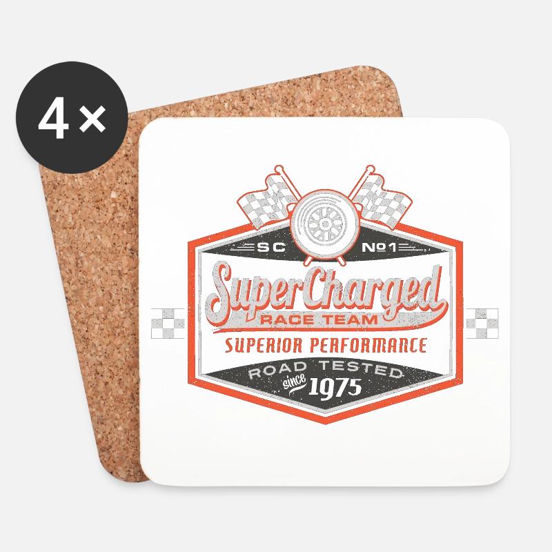 Super Charged - Coasters (set of 4) - white