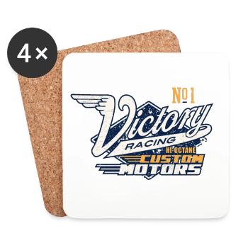 Victory Racing - Untersetzer (4er-Set) - Weiß - Vorne